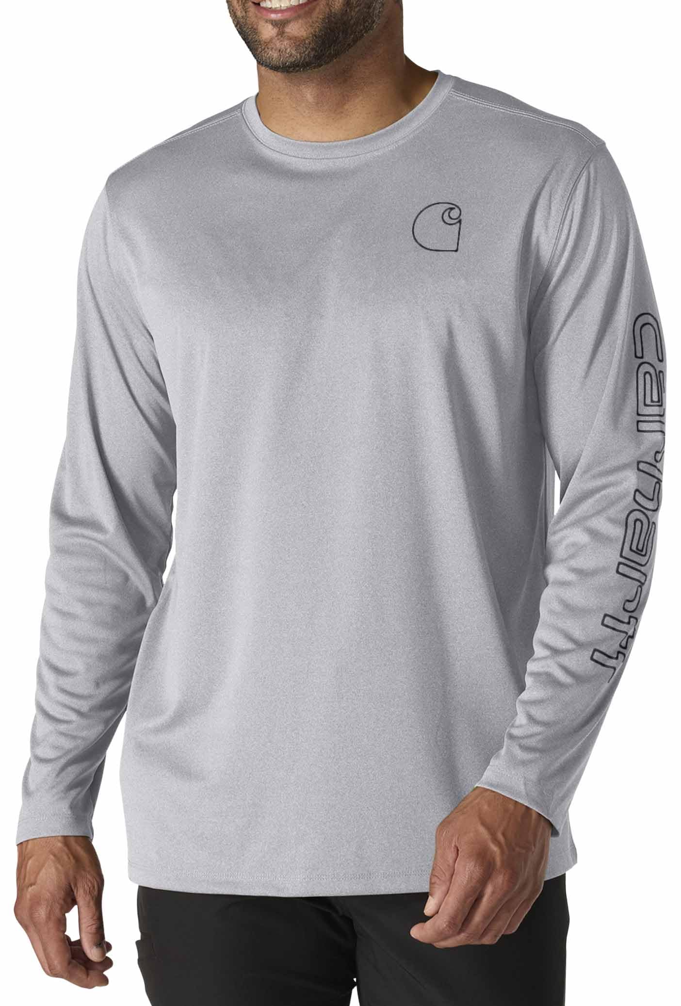 Carhartt Men’s Force Sun Defender Lightweight Long-Sleeve Logo Graphic T-Shirt