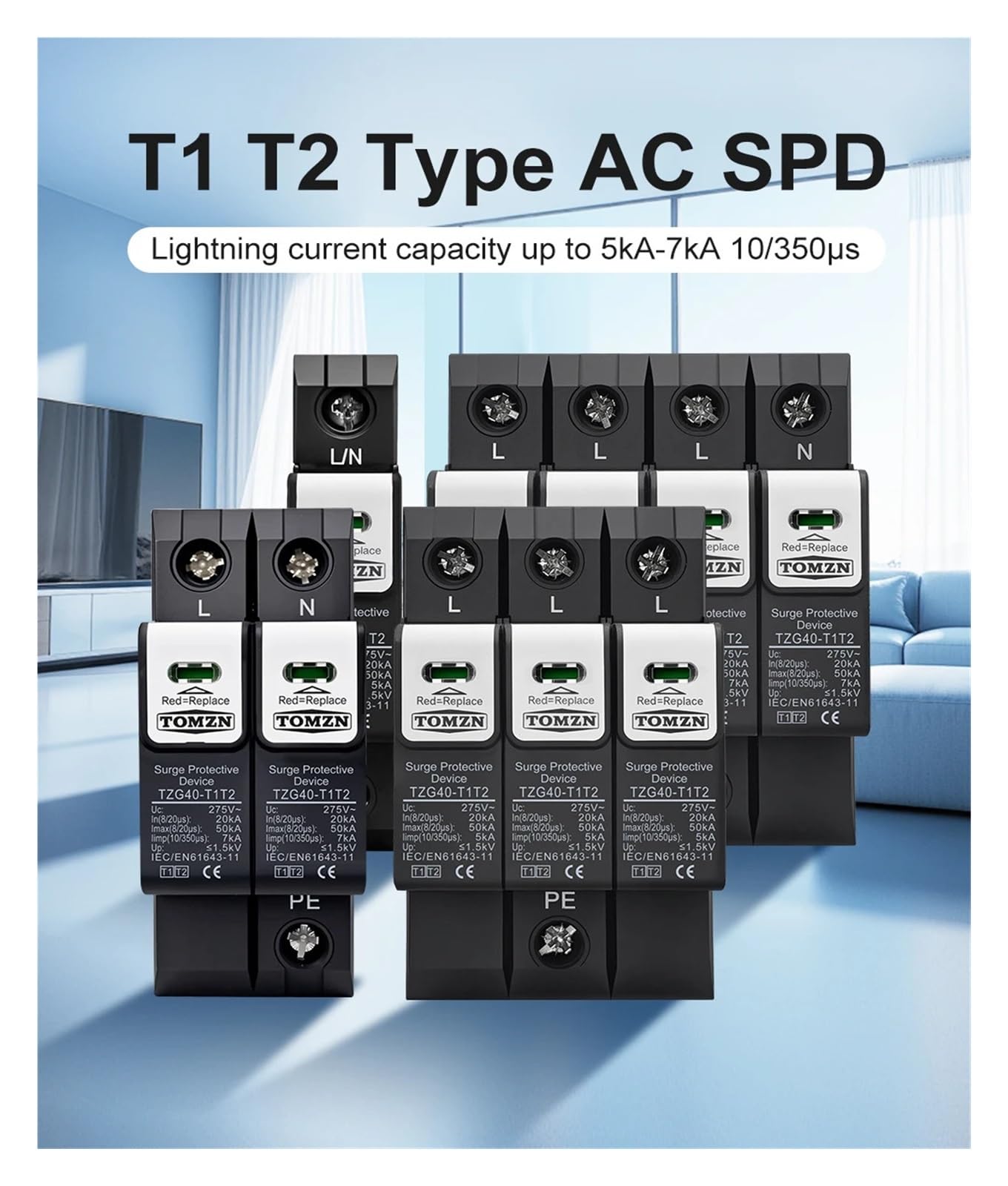 Dispositif De Protection Contre Les Surtensions, Compatible Avec TZG40-T1