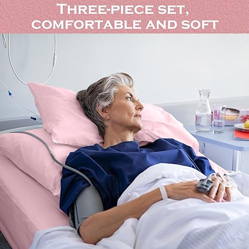 Miniatura 20 de Moukeren Juego de 12 sábanas de hospital para uso doméstico, juego de sábanas bajeras extralargas de 36 x 84 x 14 pulgadas, incluye funda de edredón