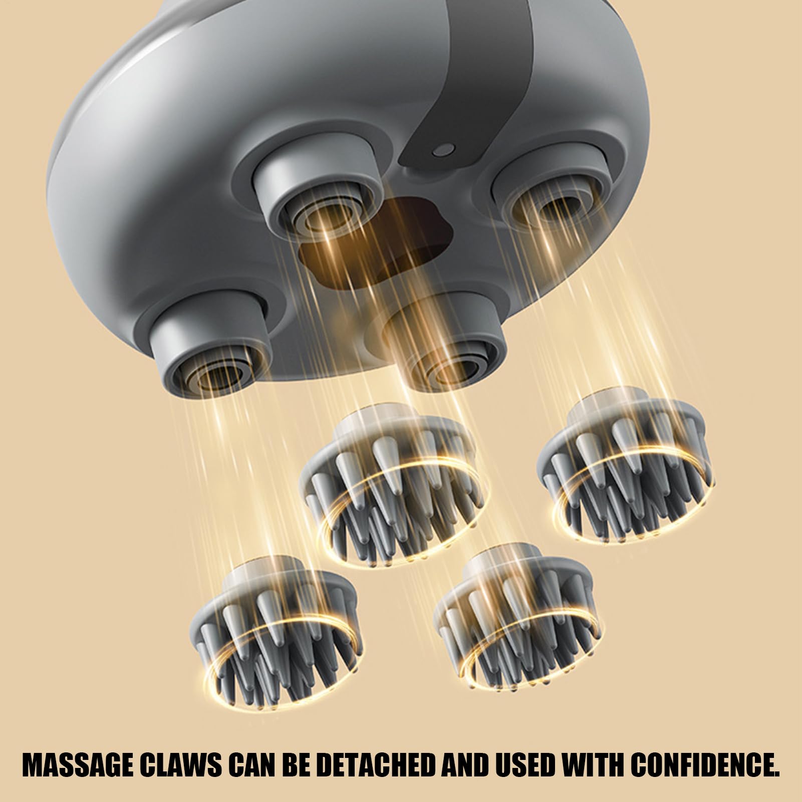 Stimulateur Capillaire Pour Pousse Des Cheveux | Appareil De Massage Du Cuir Chevelu Utilisable À Sec Et Sous La Douche,3 Modes Réglables Stimulateur Électrique Portable Anti Chute Activation