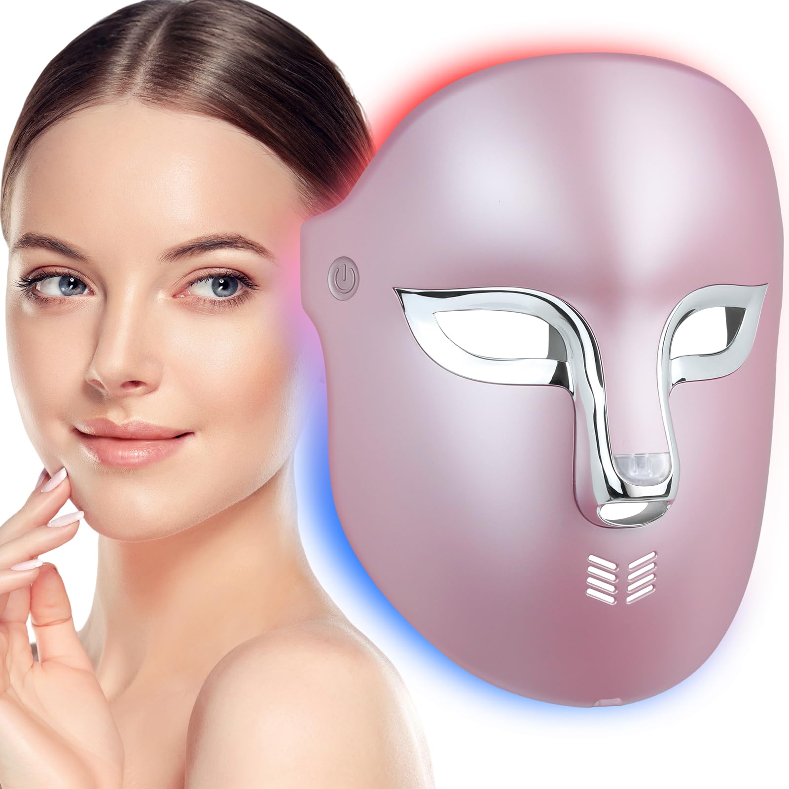 FSA Red Light Therapy Mask : Target Acne Removal,Wrinkles Redness,Wirless Remote,Salon Grade Infrared Face Mask, Valentine Gifts for Her Him, Anti Aging Skincare for Home Yoga,2000mAh Rechar