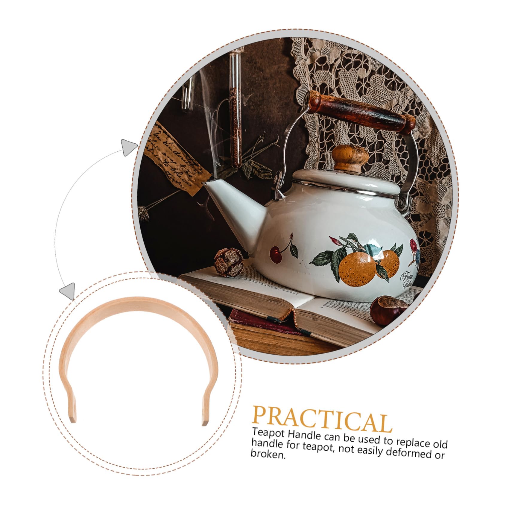 Manico In Legno Per Teiera - Sostituzione Maniglie Bollitore Cinese - Foto 11