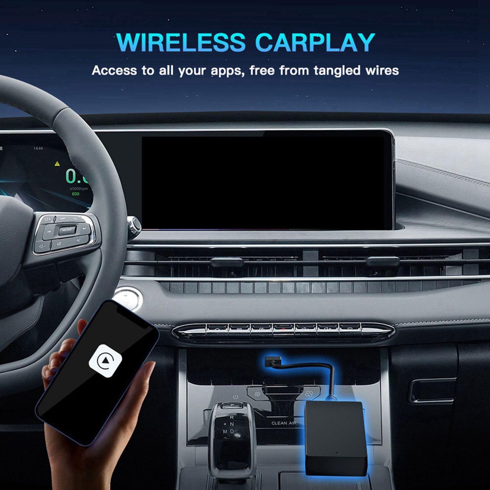 ISTOVO 4X Lien Plug and Play vers CarPlay sans Fil Android Auto Box Navigation de Voiture Interconnexion de Machine de Voiture Intelligente