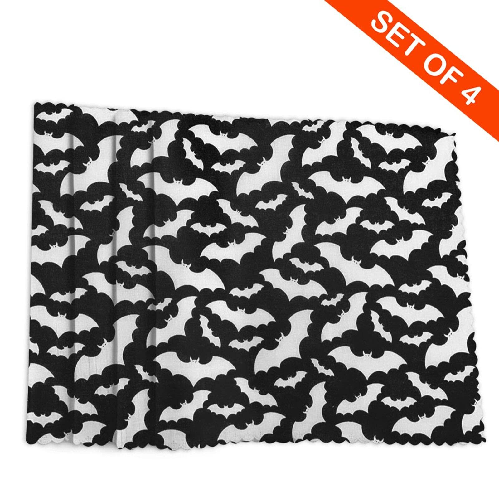 CRCMUHE Set De Table Chauve-Souris Indispensablement Isolés Pour Fêtes D' Halloween Atmosphère Festive Créer Des Décorations De Table Uniques D' Halloween