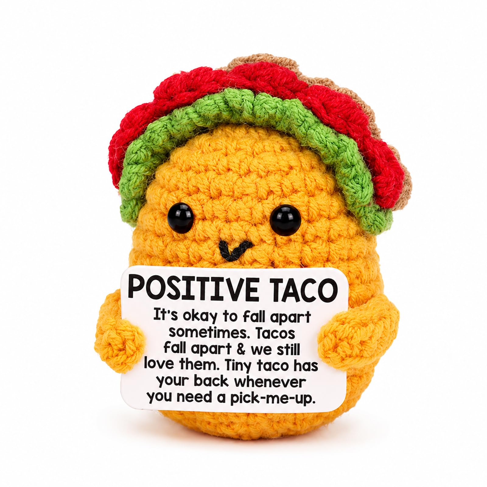 BOFYTR Positive Crochet Animals, Cute Handmade Emotional Support Crochet Gift, Daily Encouragement for Women and Friends, Crochet Animals Desk Decoration, Crocheted Craft for Special Occasions