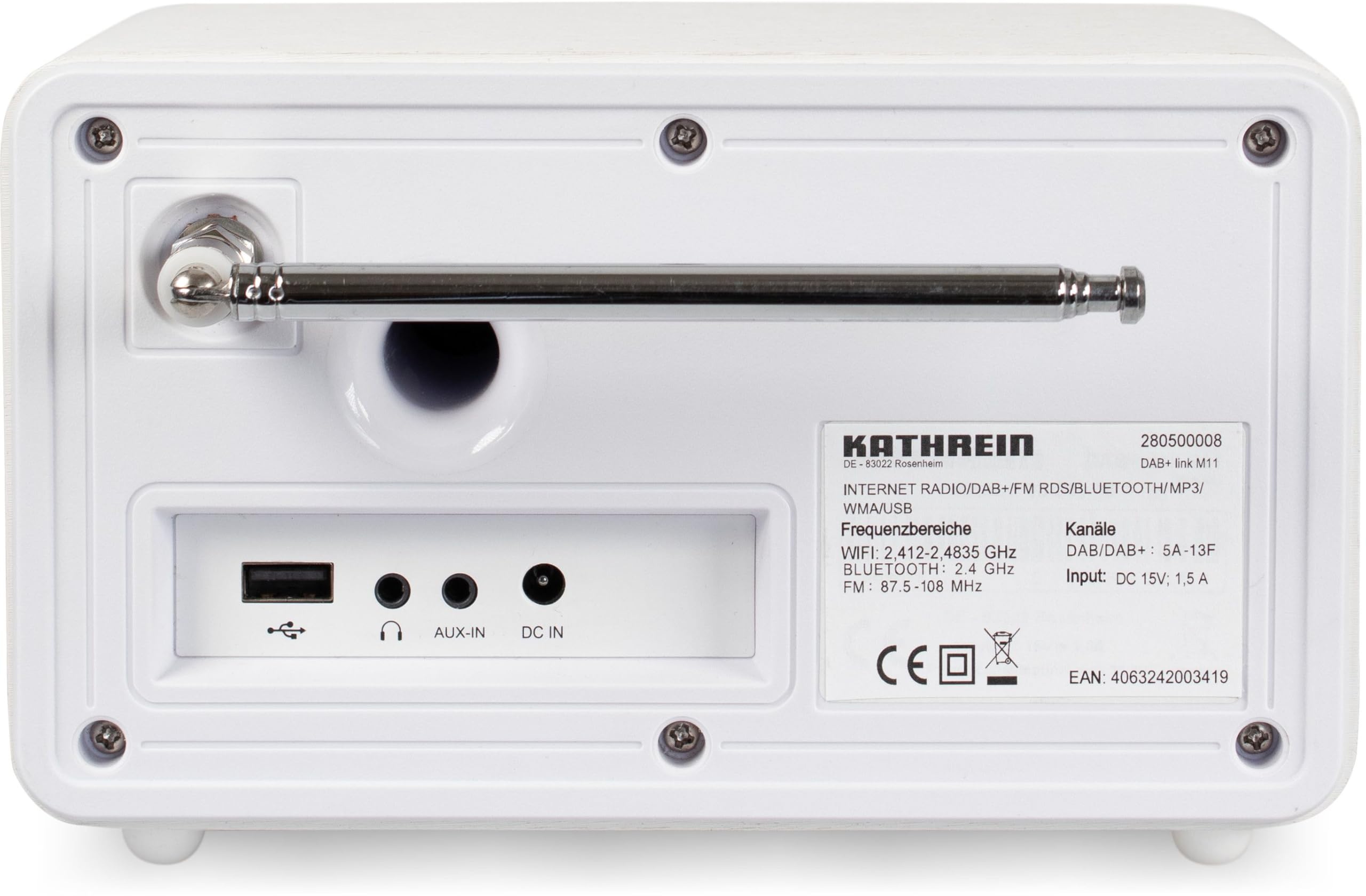 KATHREIN Dab+ Link M11 – Dab+ / Radio Internet, Mono – Blanc