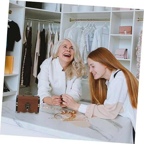 Miniatura 4 de NOLITOY 2 cajas de cofre del tesoro con cerradura de madera, cofre del tesoro del tesoro, cofre del tesoro, hucha pirata para adultos, banco de