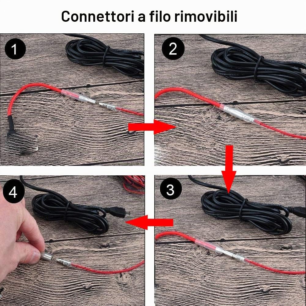 Gebildet 12V-24V Portafusibili ATM a Lama con 16AWG Filo, Piccolo Dimensioni ADD-a-Circuit Fusibili Tap, con 6pcs ATS Fusibili a Lama (3A/5A/7,5A/10A/15A/20A) e Estrattore di Fusibili (4pcs)