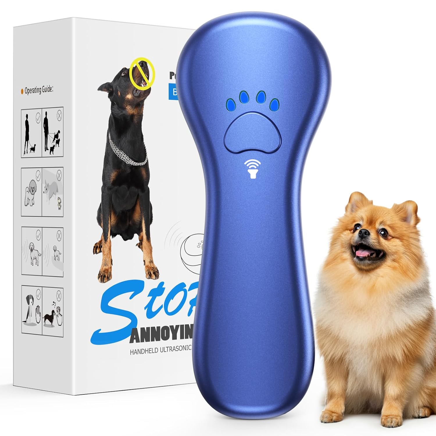 New Anti Barking Device Dog Barking Control Devices Rechargeable Ultrasonic Dog Bark Deterrent up to 16 4 Ft