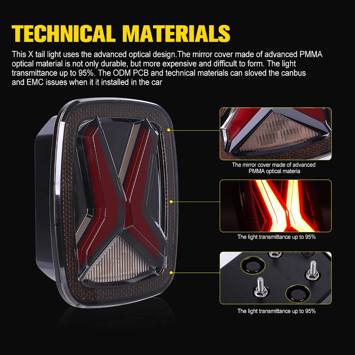 12V LED luci di coda per jeep Wrangler CJ TJ YJ 1998-2006 universale 30w TJ posteriore posteriore affumicato lente