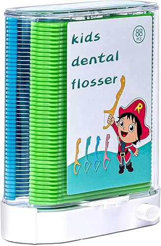 Miniatura 8 de Dispensador de hilo dental para niños, divertido y colorido hilo dental para prevenir la caries dental y las enfermedades de las encías para niños,