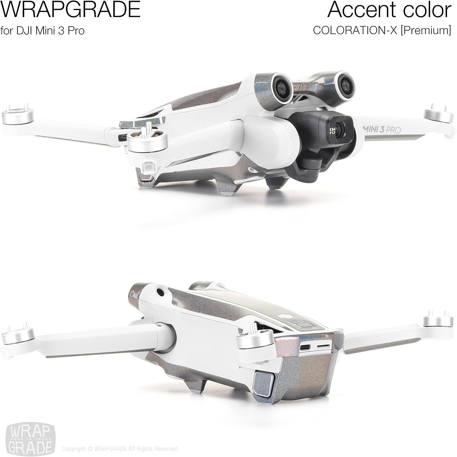 WRAPGRADE Skin Stickers compatible with DJI Mini 3 Pro, Coloration-x, medium - Image 5