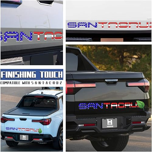 Vista 36 de Letras de inserciones para portón trasero compatibles con Santa Cruz 2022 2023 2024 2025 3D elevado y fuerte adhesivos letras adhesivas para emblema