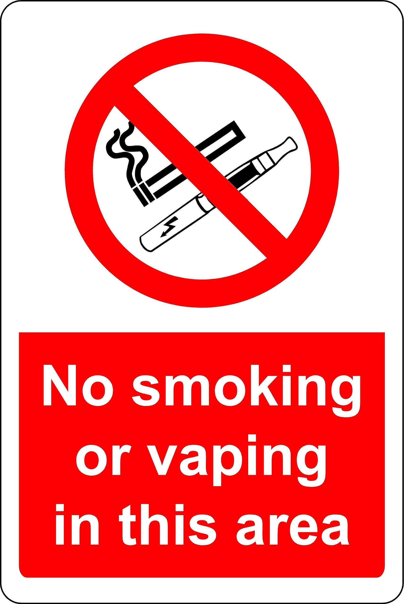 No Smoking Dim Ysmygu Welsh Safety Sign - 1.2mm Rigid Plastic