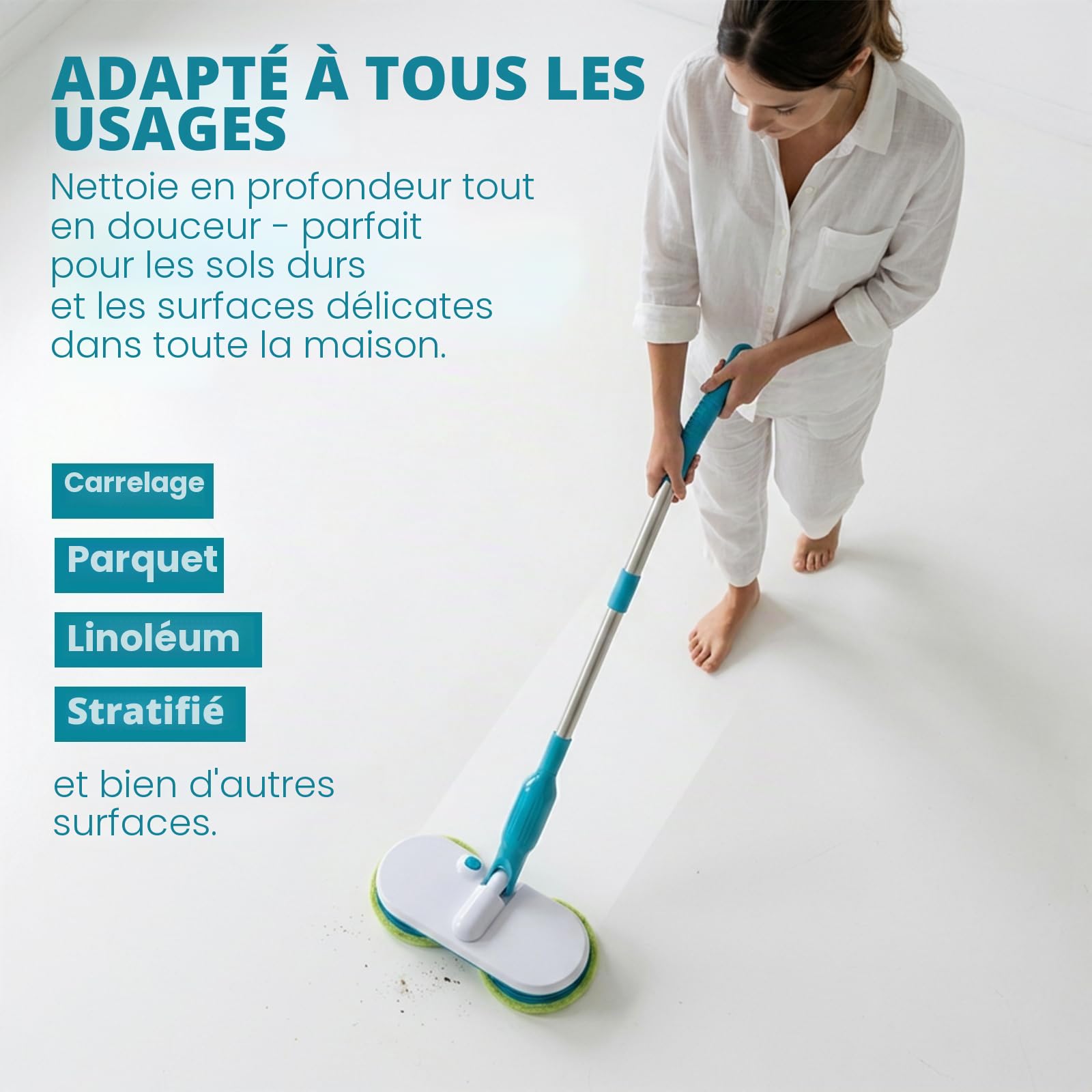 Mediashop Hurricane Balai à laver les sols Floating Mop