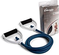 Vista 3 de Champion Sports Bandas de tubo de resistencia para hombres y mujeres, banda elástica duradera para entrenamiento de fuerza, estiramiento