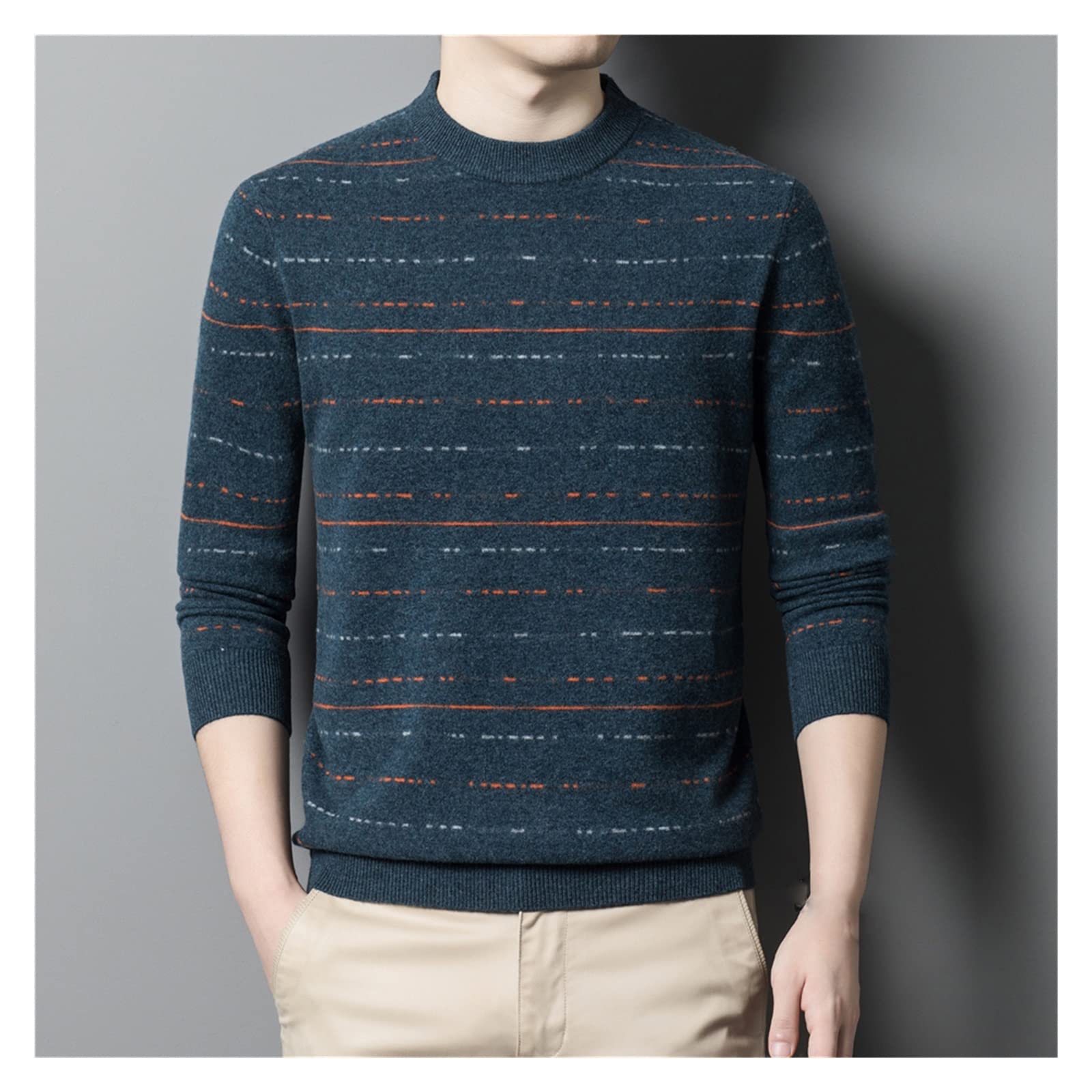 Jersey Hombre Jersey Cuello Redondo Jersey Rayas Otoño E Invierno/a/Xxxl
