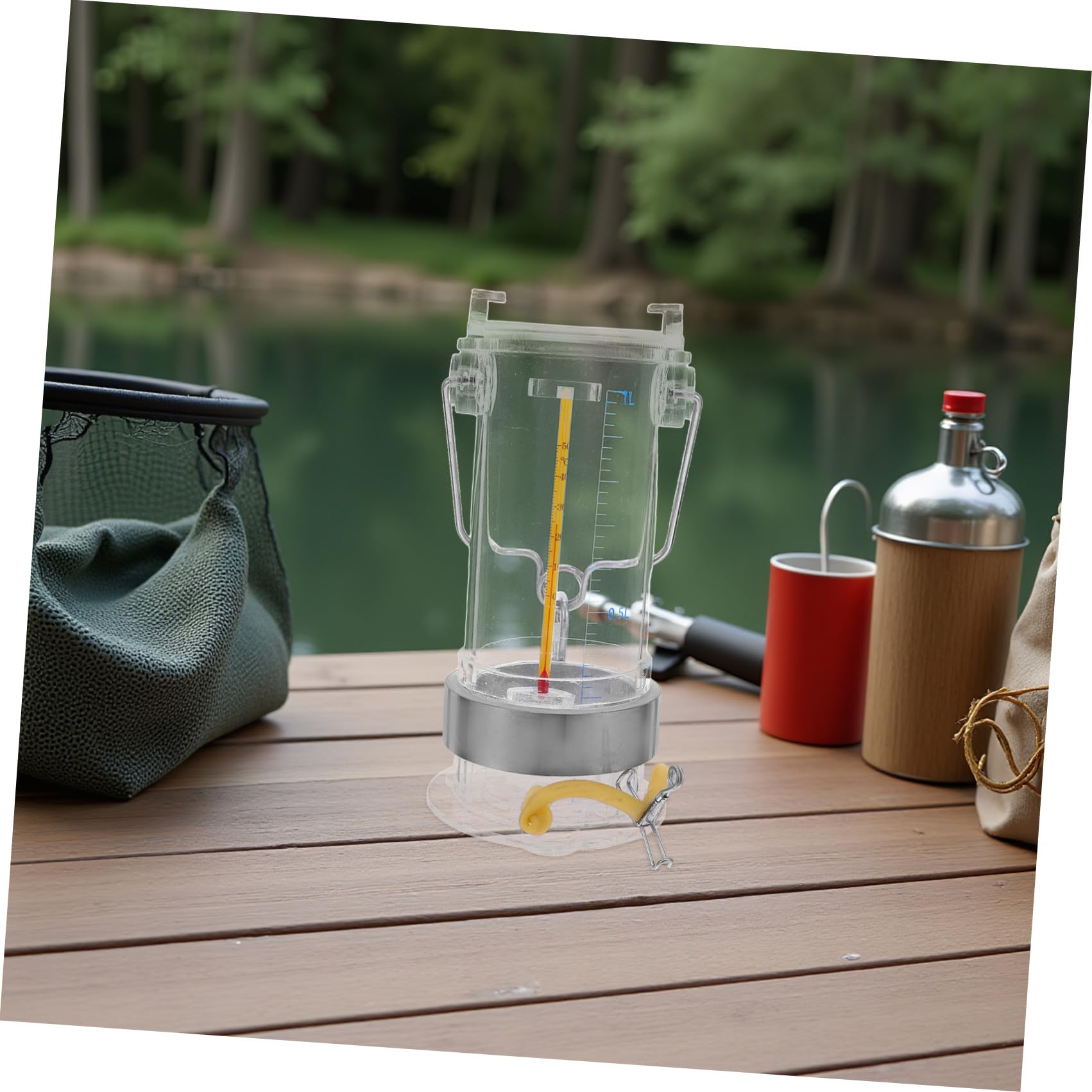 GALPADA Wasserprobenahmegerät 1l aus Edelstahl und Acryl für Präzise Wasserqualitätsmessung Geeignet für Handgehaltene Probennehmer und Bootseinsatz Zufällige Farbe