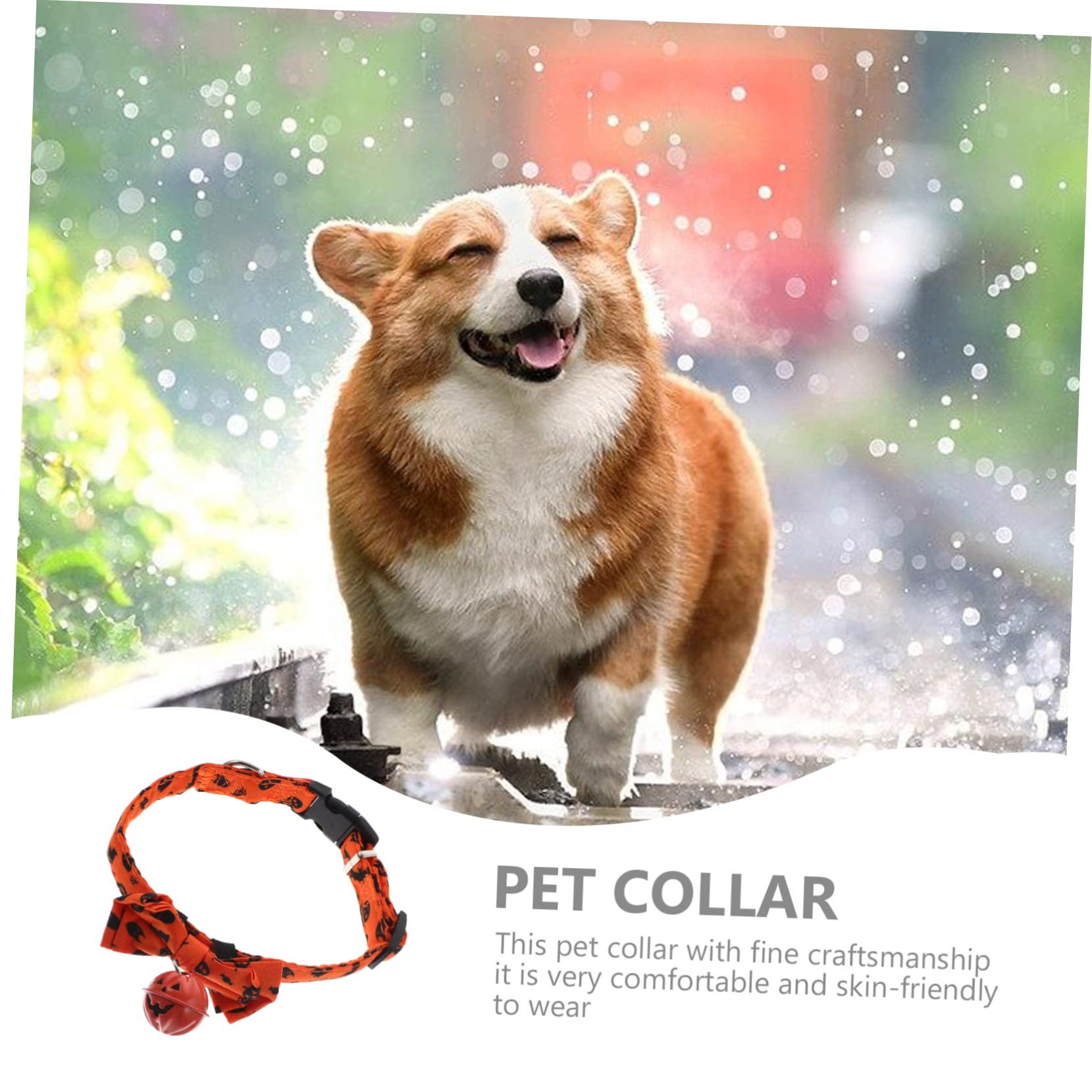 Happyyami 5stücke Halloween Katzenhalsband Mit Verstellbarem Bowknot Stilvolles Und Bequemes Haustierhalsband Für Feiertage Für Hunde Und Katzen Leuchtenden Farben Und Charmantem Design