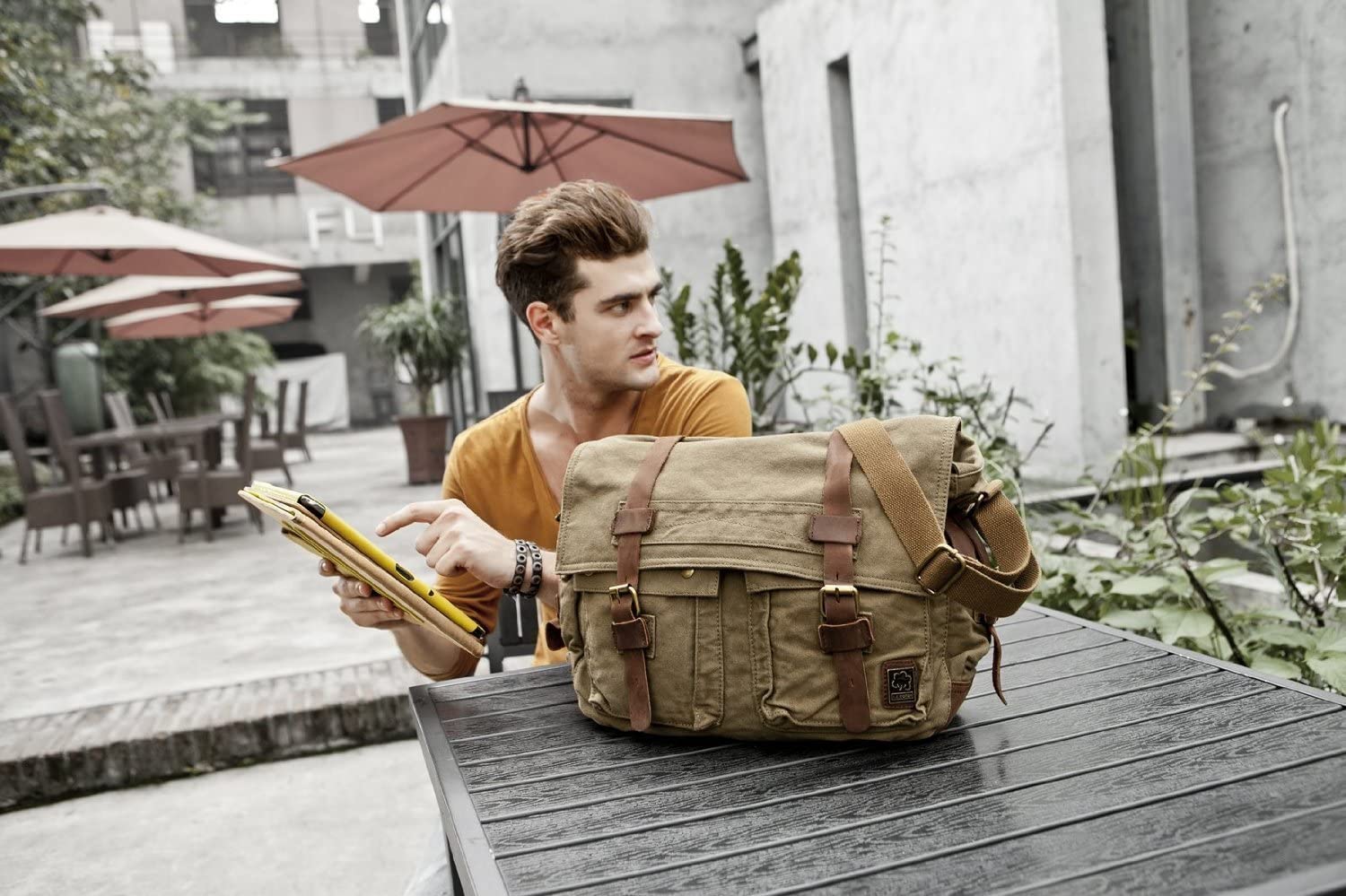 Sac Bandoulière Eysee en Toile pour Femme et Homme Sac Cartable