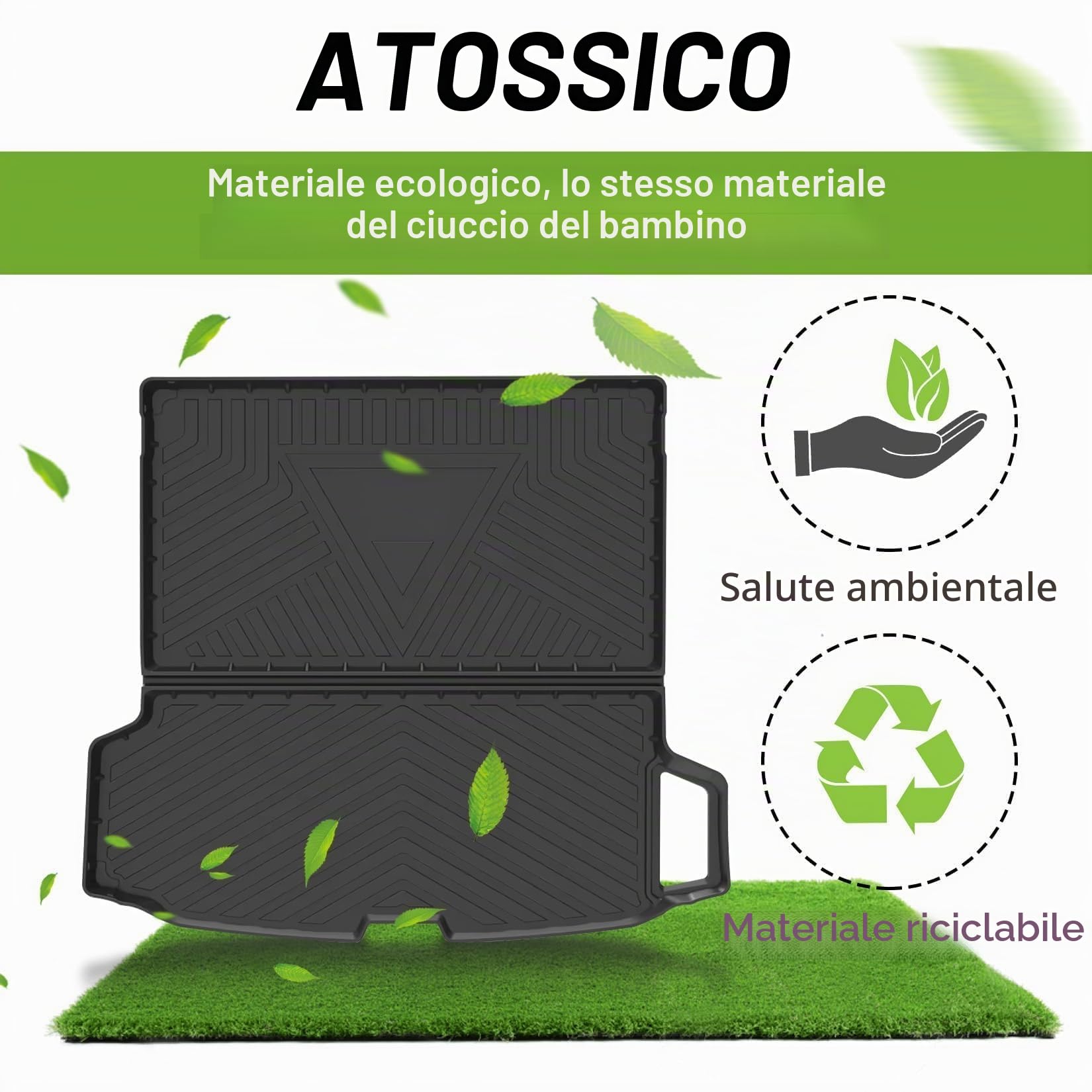 PSLER Auto Imper meabile Antipolvere Tappetino del Bagagliaio del Posteriore Tappetini per XC90 2015 2016 2017 2018 2019 2020 2021 2022 2023 2024