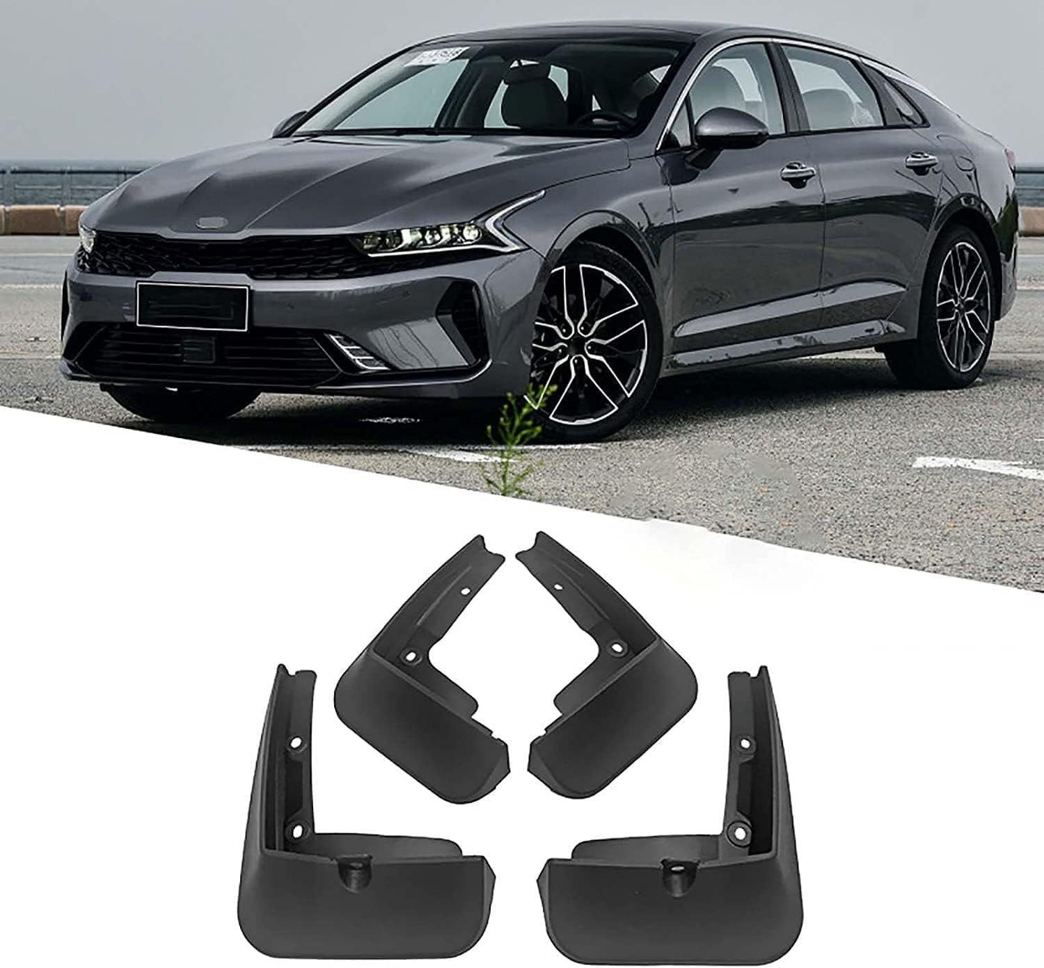 RESKIU 4PCS Mud Flaps for KIA K5 2020, Splashproof No Drill Easy Install Front Rear Wheel Protection Fender Mudflaps All-Weather Splash Guards