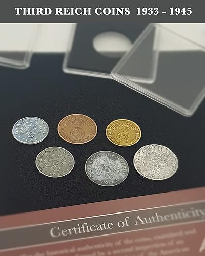 Miniatura 21 de Moneda Mundial de la Segunda Guerra Mundial - 6 monedas utilizadas durante la Segunda Guerra Mundial por Allies & Axis (1939-1945). Memorabilia