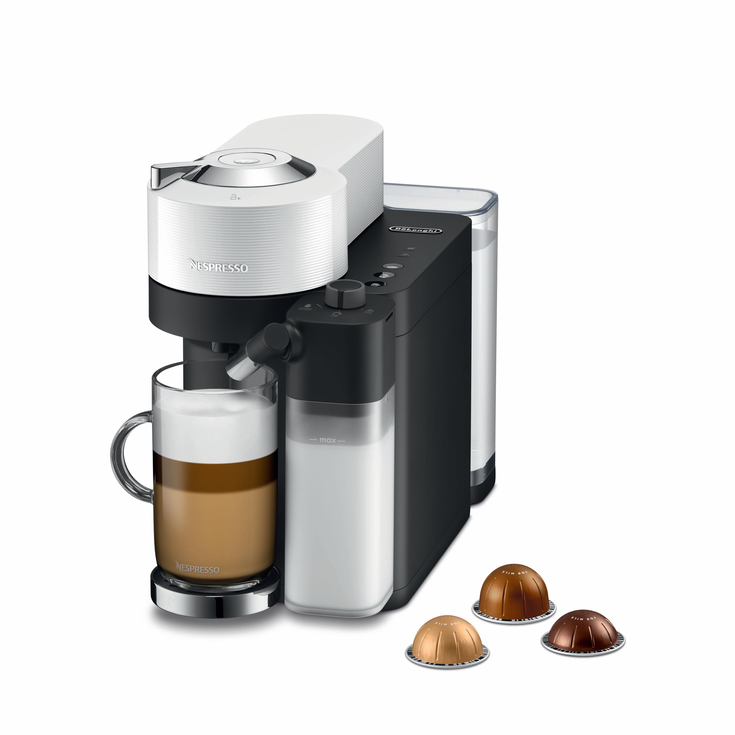 Nespresso Vertuo Lattissima Single Serve Coffee and Espresso Machine by De'Longhi, White