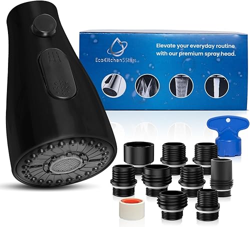 Miniatura 8 de Repuesto de cabezal de grifo de cocina, rociador desplegable para Moen, Delta y American Standard - Cabezal de grifo de fregadero de 3 funciones con