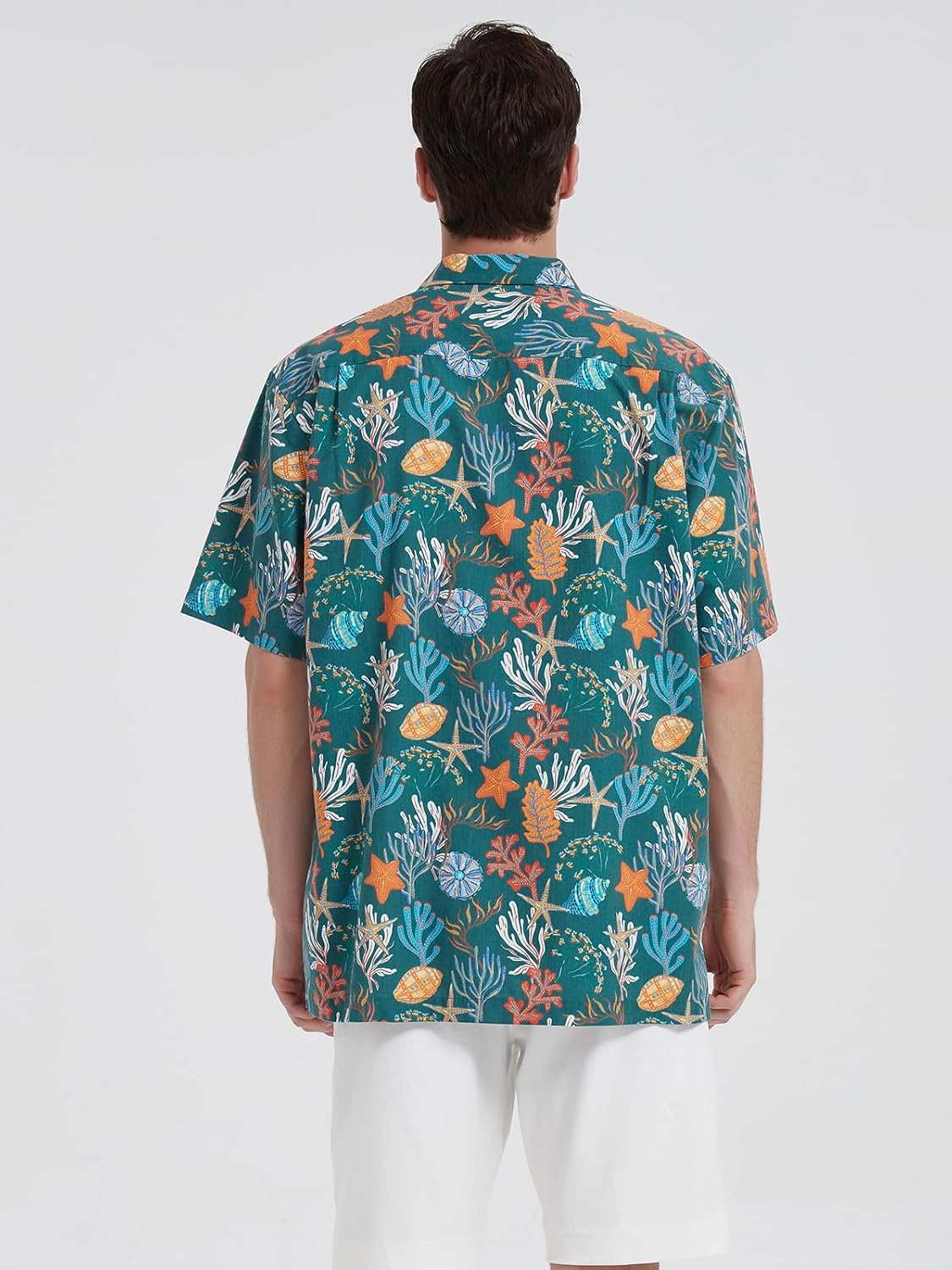 Men's Hawaiian Shirts Short Sleeve Casual Button Down Shirt for Men Tropical Holiday Cotton Linen Shirts - Image 2