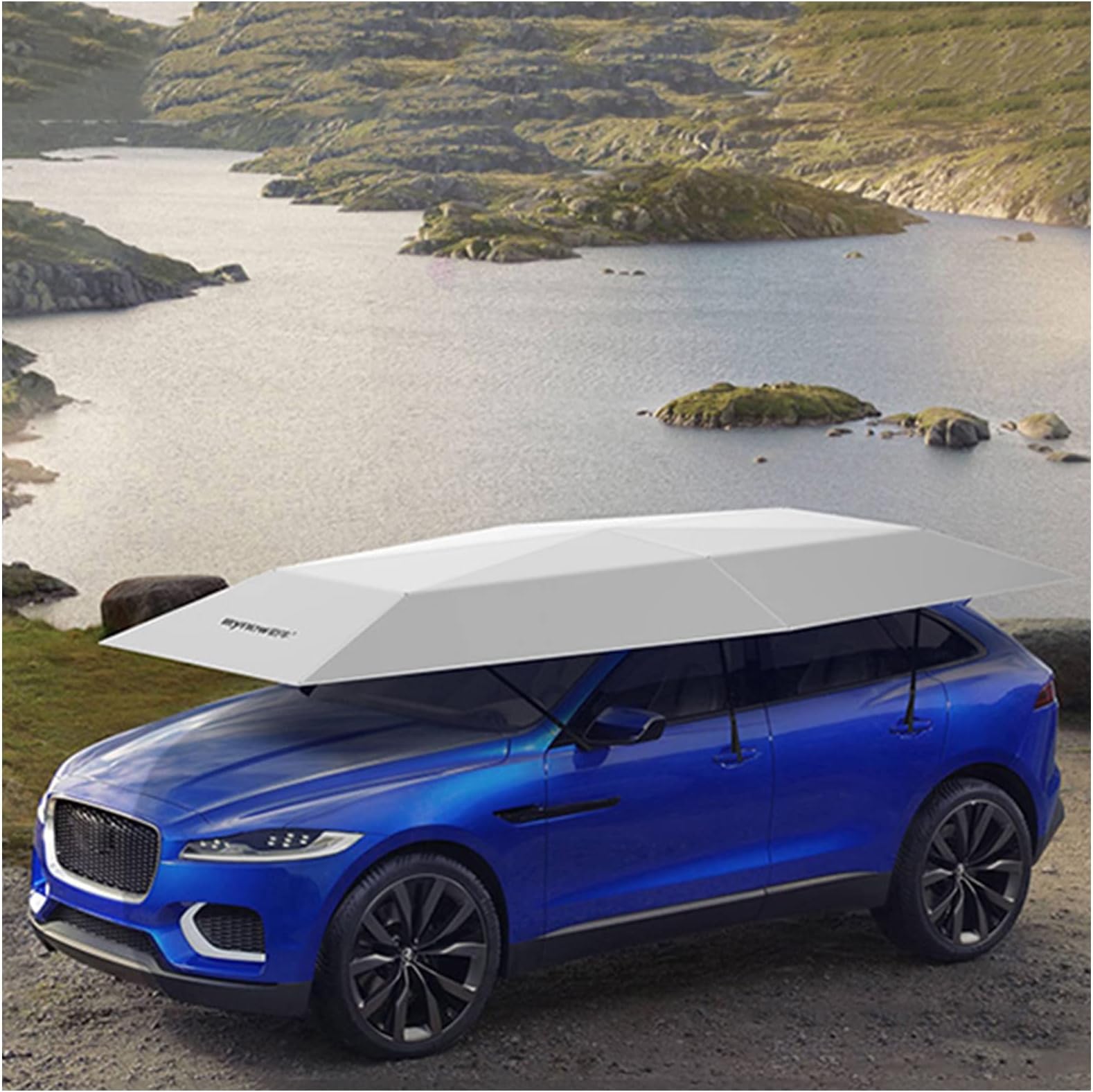 PARASOL LZPQ Car Tent Fully automatic, Portable Car Umbrella Tent Cover Movable Carport Folded Automobile Cars Protection Canopy with Sun Shade Anti-UV, Water-Proof, Snow Wind Proof Shelters