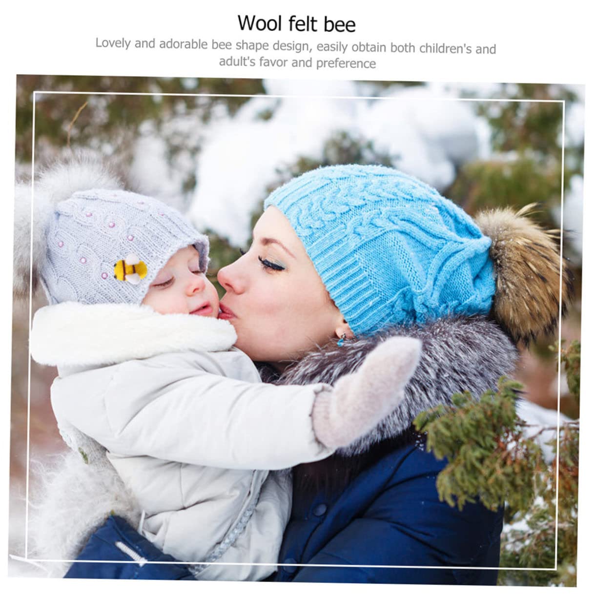 Uonlytech 8 Sätze Wool Felt Bee Bastelset Teiliges Für DIY Partydekoration Umweltfreundliche Filz Bienen Für Kreative Bastelprojekte Für Geschenkideen 20 Stück * 8