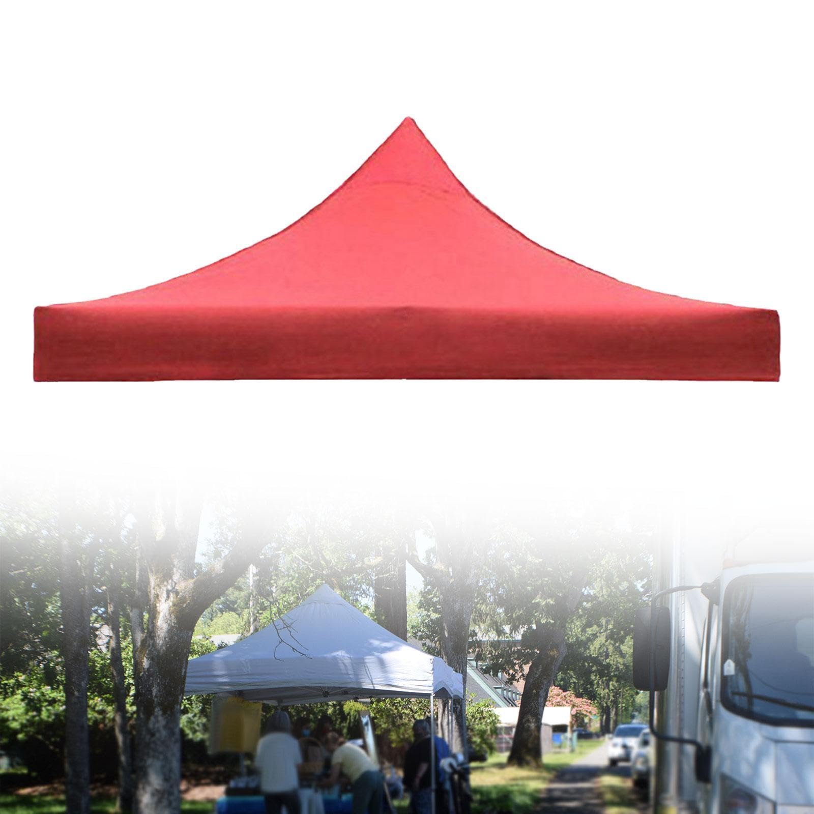 Tente Toit Housse Rechange Oxford Protection Intempéries Transportable pour Camping Loisirs Jardins Plages Convient Aux Activités En Plein Air, Rouge, 2.9mx2.9m