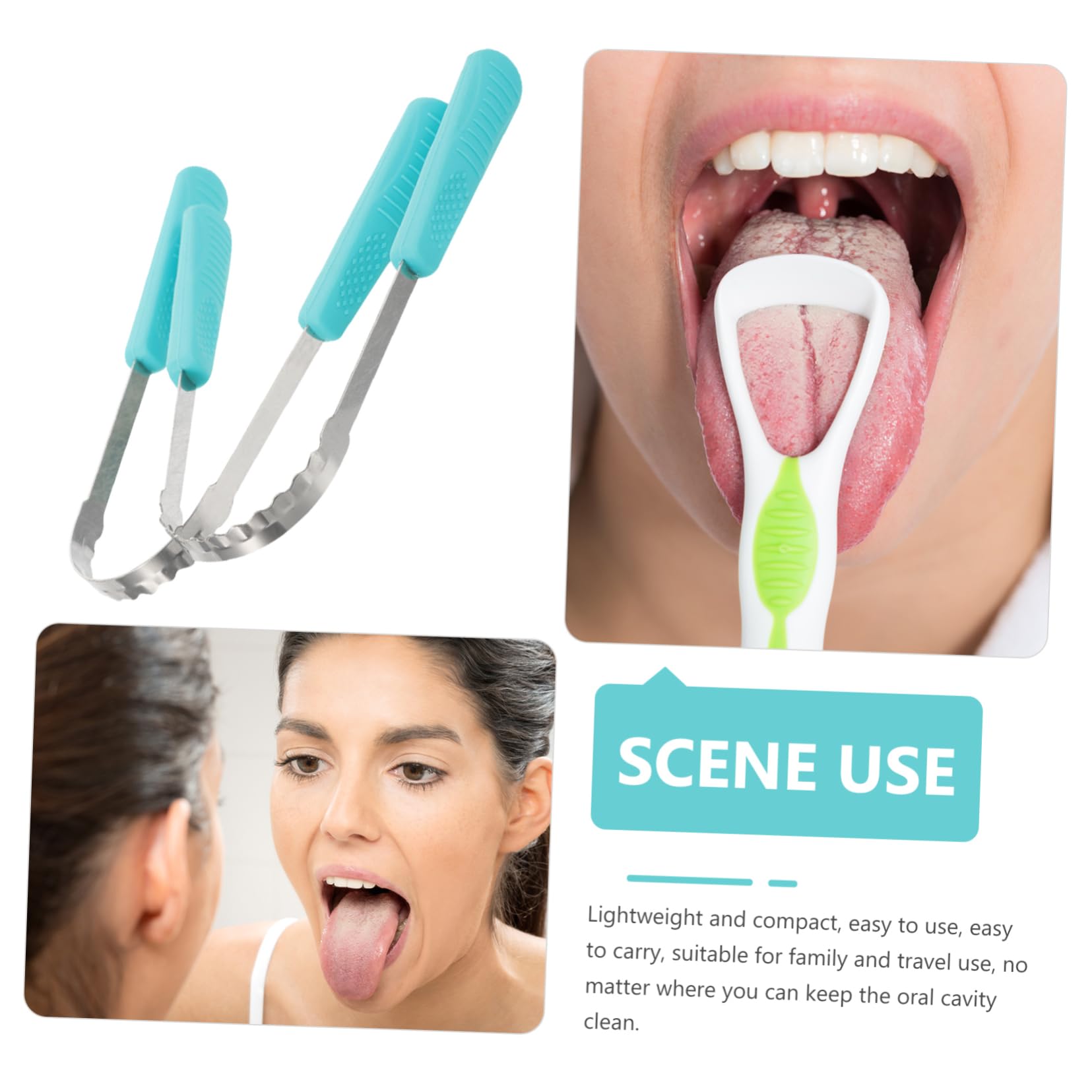 minkissy 15 Pz raschietto per lingua portatile scraper boca fornitura di denti strumento per la pulizia dell'igiene orale detergenti per la lingua raschietto per la lingua pulito detergente
