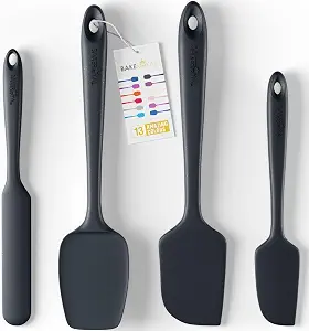 Silicone Spatula Set - 4-Piece Rubber Spatulas Silicone Heat Resistant 600°F for Everyday Task - Seamless Design Kitchen Spatulas for Nonstick Cookware - Silicone Kitchen Utensils Sets