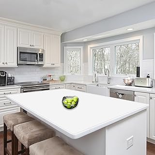 Silicone Mats for Kitchen Counter, 48"x32"(120cmx80cm) Large Heat Resistant Mat Kitchen Island Waterproof Countertop Protector Mat Nons-slip Extra Large Counter Mat, Semitransparent