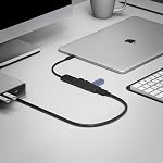 SABRENT USB C Hub Multiport Adapter, 5 in 1 USB-C to HDMI Adapter, 4K HDMI, 100W Power Delivery, USB 3.0 Port, USB-C to USB Adapter, HDMI to USB C Compatible for USB C Laptops and Other Type C Devices