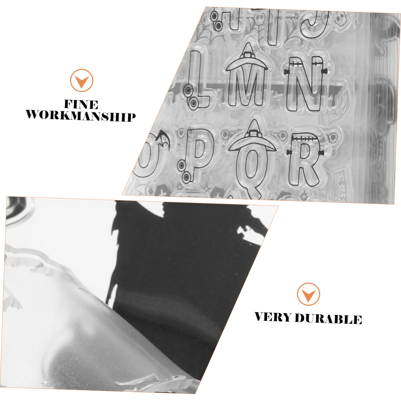 SEWACC 50stücke Halloween Silikonstempel Teiliges Transparentes Scrapbooking Zubehör Mit Kreativen Motiven Für Feste Leicht Zu Reinigen Und Wiederverwendbar Für Bastelprojekte Und