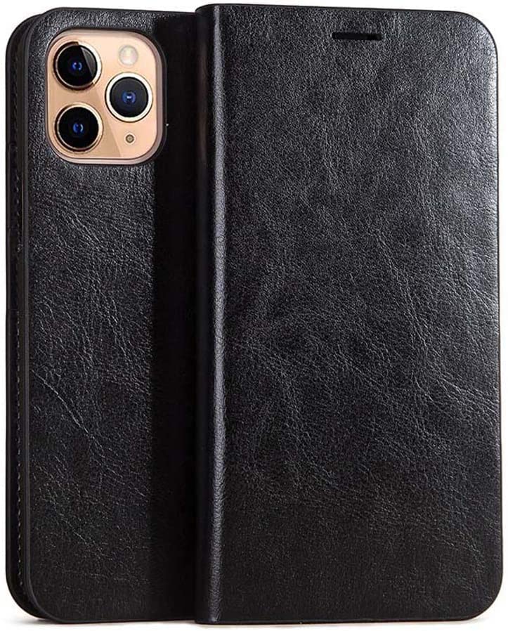 Étui iPhone 12 Pro Max antichoc en similicuir sauvage avec porte-carte intégré