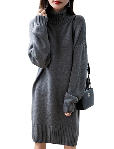 Women's Merino Wool Blend Oversized Sweater Dress 2025 Fall Winter