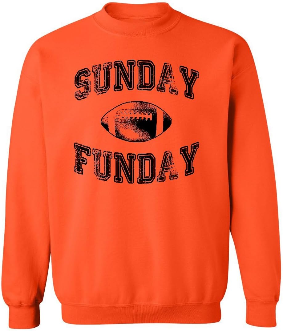 Promotion & Beyond Sunday Funday Funny Football Crewneck Sweatshirt
