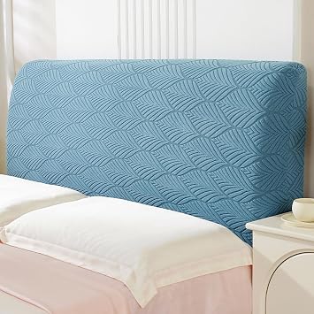 Blue,140cm/55inches,Solid Color Headboard Cover Thicken Protector Cover Headboard Slipcover Stretchable Bedside Cover Bed Cover Suitable for All Kinds of Headboard