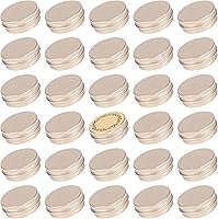 Vista 12 de Recipiente de aluminio de 1 oz / 30ml con tapa de rosca y etiquetas en blanco (Naranja - Paquete de 32)