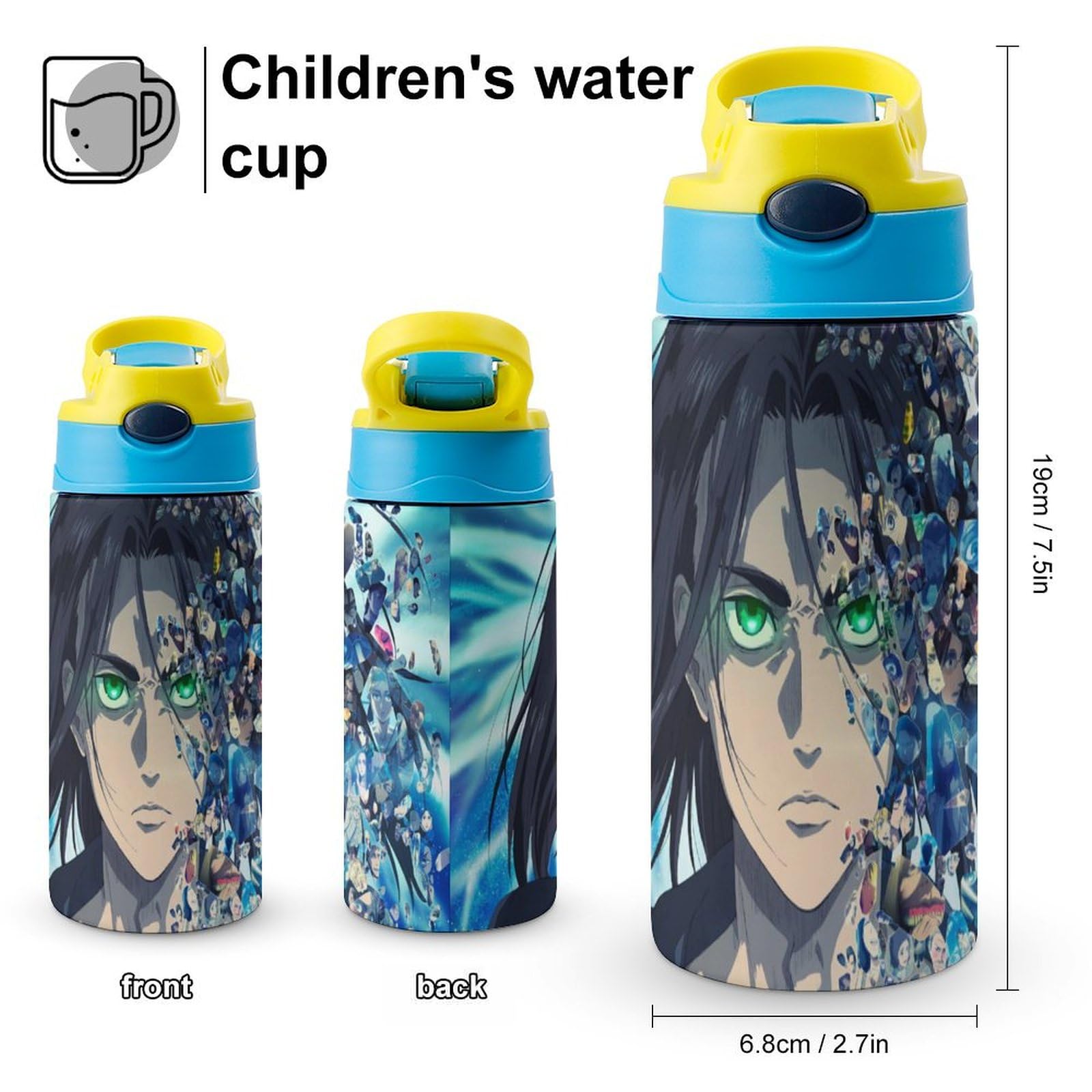 Amazon.co.jp: 水筒 進撃の巨人 エレン・イェーガー 子供 魔法瓶