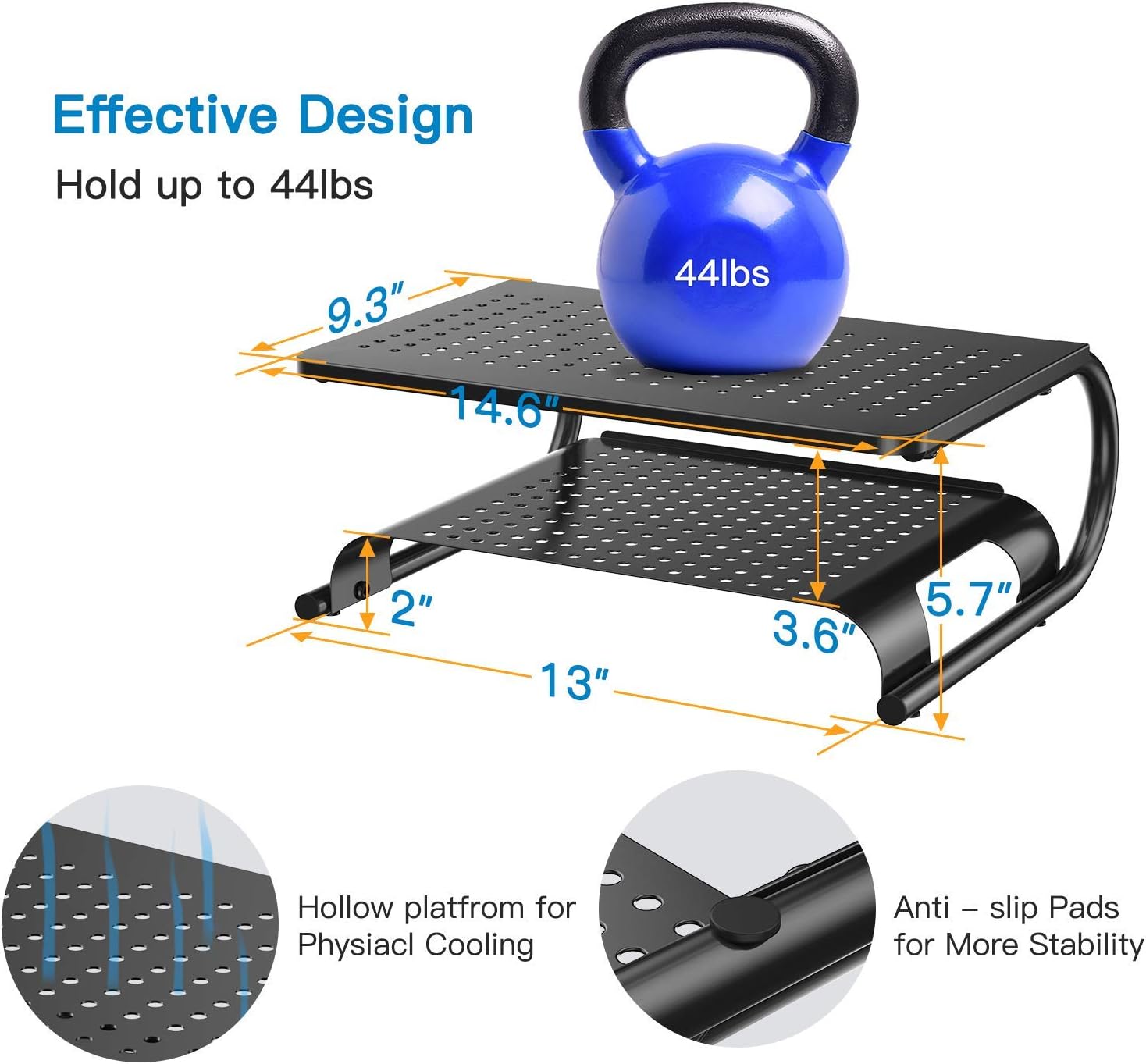 Flаѕh Sаlе Buу 1 gеt 1 HUANUO Monitor Stand, Monitor Riser with Storage, Vented Computer Monitor Stand, Laptop Shelf Hold Up to 44 lbs, Desk Shelf for Printer, Screen, PC, Gaming Console, for Home & Office