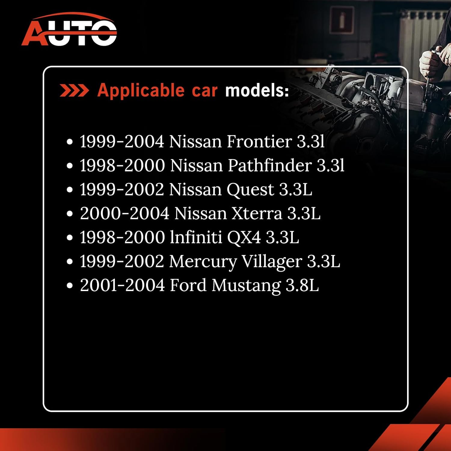 Mass Air Flow Sensor MAF Sensor Compatible with 99-04 Nissan Frontier 3.3L 98-00 Infiniti QX4 3.3L 99-02 Mercury Villager 3.3L Replace OE 22680-5J000