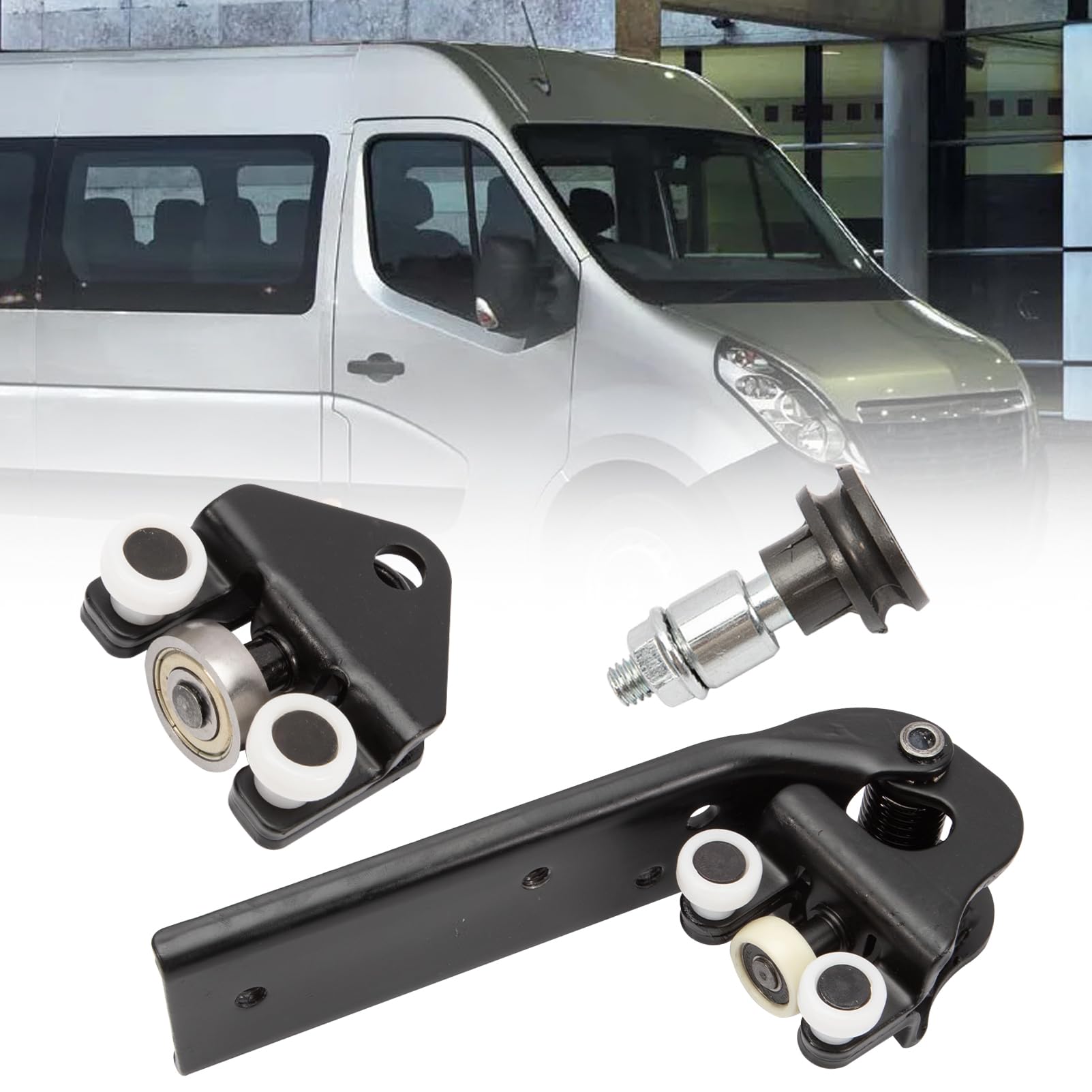 Set Rullo Guida Rullo Porta Scorrevole Laterale Destra (Alto, Medio, Basso) Compatibile per Master 2 Movano A Interstar 8200080754 770035238.