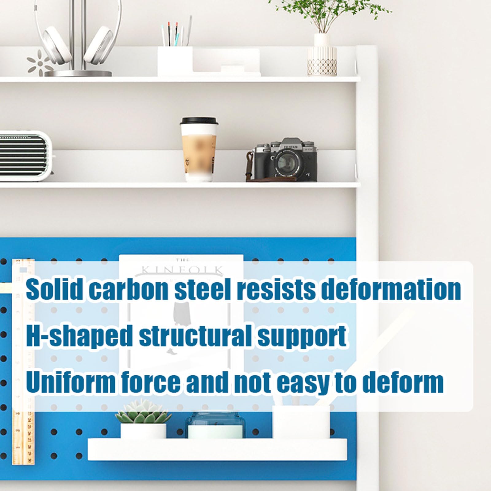 3-Tier Clamp On Desk Shelf, Adjustable 360° Rotatable Above