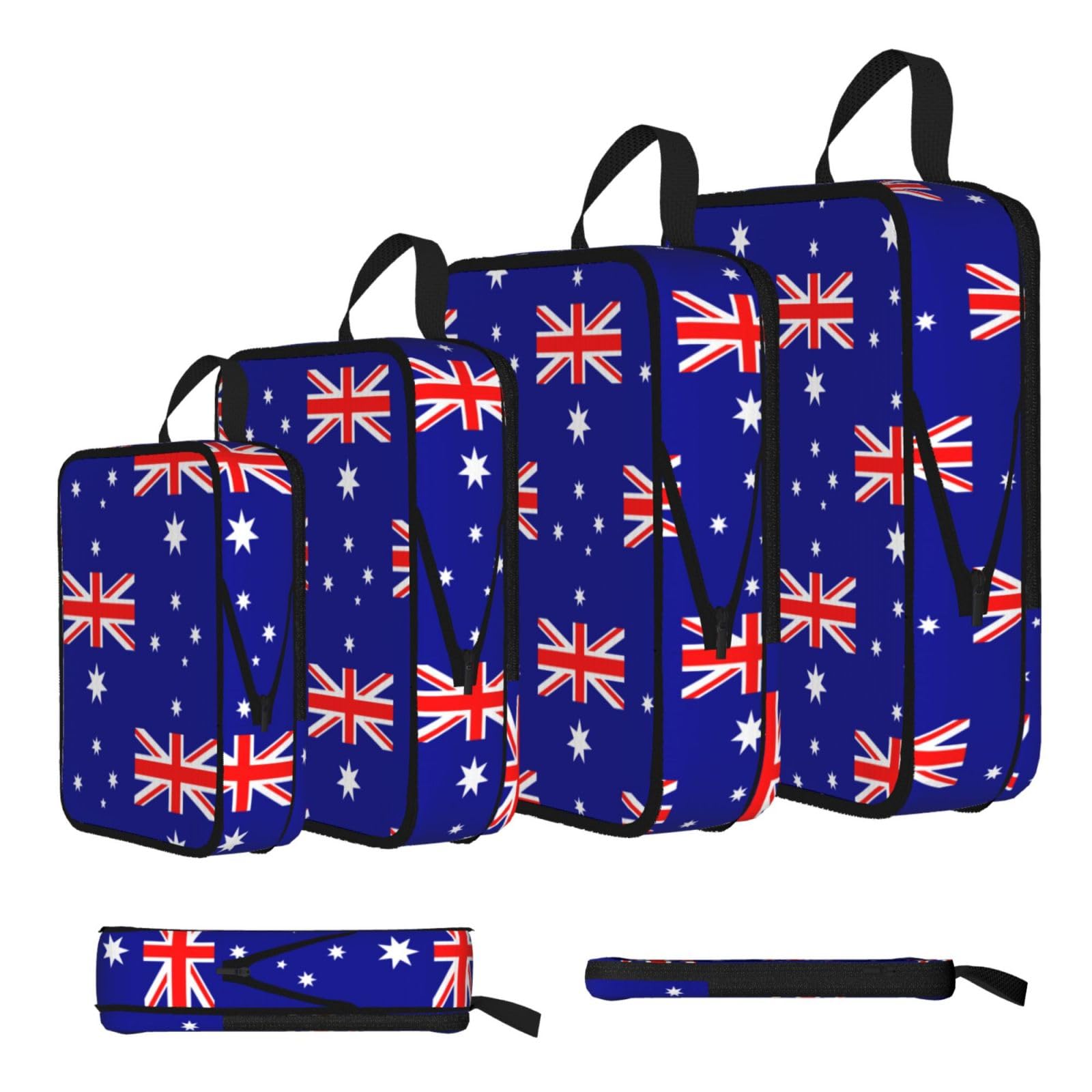 Australian flag Compression Packing Cubes 4 Piece Set