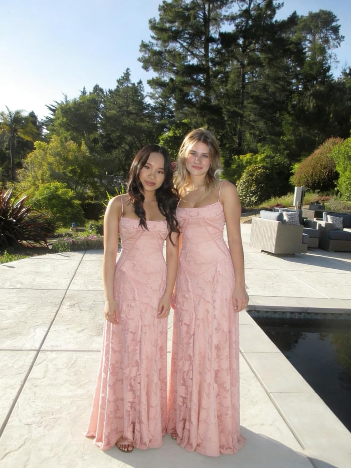 Floral Bridesmaid Dresses Long Spaghetti Strap Prom Dress Jacquard Formal Evening Gowns 2026